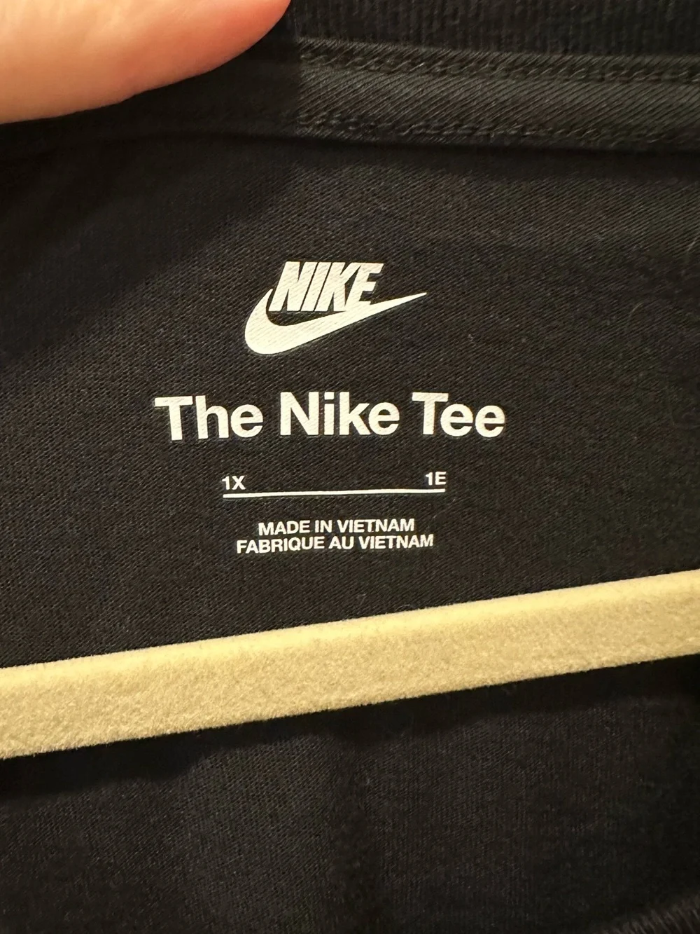 Nike 1X Black Logo Crewneck Cotton Tee Shirt NWT